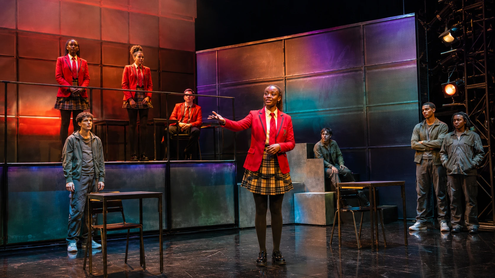 A live-theatre image used to connect historical and theatrical context to practical staging choices.