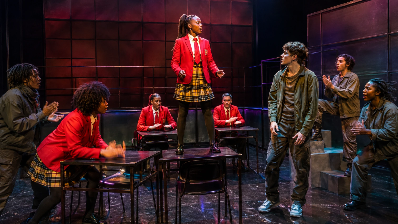 A live-theatre stage image connected to the selected sound concept.